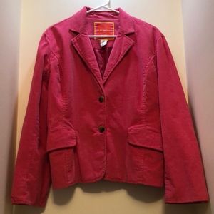 Isaac Mizrahi Spring Corduroy Pink Blazer    Size Medium.